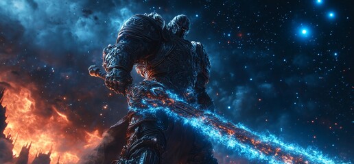 Celestial Warrior, A Cosmic Knight Guarding the Boundaries of Reality