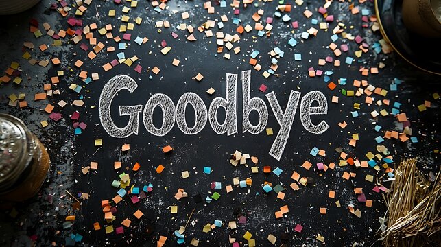 Goodbye Confetti Background - Powered by Adobe