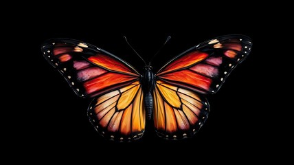 Fototapeta premium butterfly isolated on black