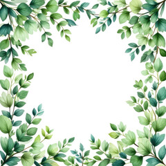 Obraz premium green leaves border