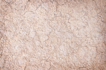 Texture of the dried earth with clay and sand, close-up or Brown dry soil or cracked ground texture...