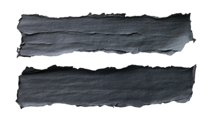 Dark Gray Torn Paper Strips