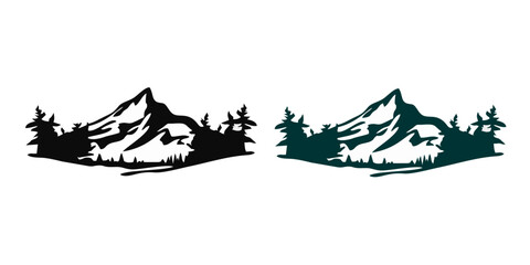 Mountain vector set collection design 