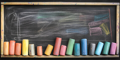 3D Colorful Classroom Art Supplies on Transparent Background. 

