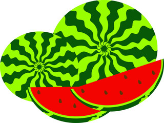 watermelon vector illustration