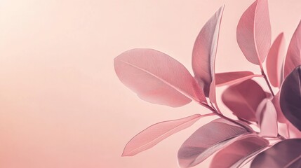 Fototapeta premium Soft Pink Leaf Closeup