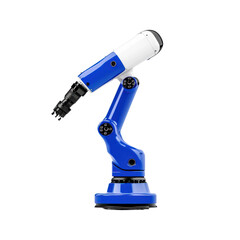  Blue and White Robotic Arm for Automated Assembly