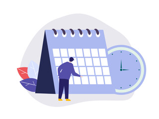 Time Boxing to Increase Productivity, vector illustration for web, presentation slides, print, etc
