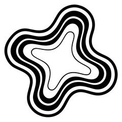 fluid gradient pattern  line art vector illustration 