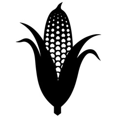 Corn silhouette vector illustration 