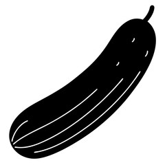  Cucumber silhouette vector illustration