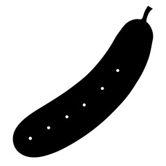  Cucumber silhouette vector illustration