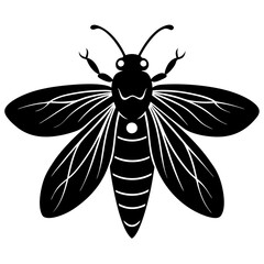 Firefly silhouette vector illustration 