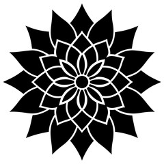 Flower pattern design silhouette vector illustration 
