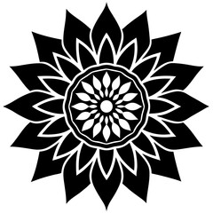 Flower pattern design silhouette vector illustration 