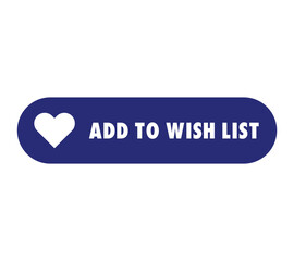 Add Wishlist Button Abstract Design - Beautiful Text Stock Vector for E-commerce