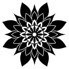 Flower pattern design silhouette vector illustration 