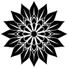 Flower pattern design silhouette vector illustration 