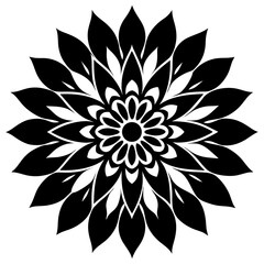 Flower pattern design silhouette vector illustration 