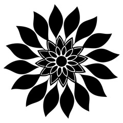 Flower pattern design silhouette vector illustration 