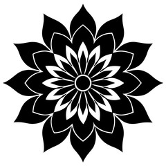 Flower pattern design silhouette vector illustration 