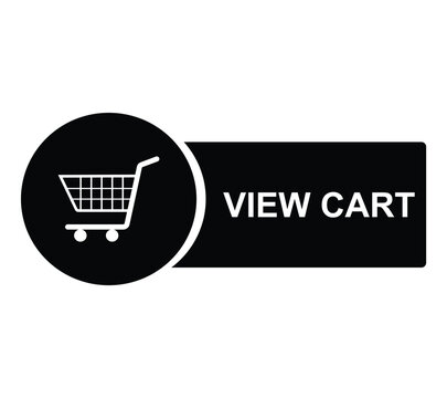 Premium Vector View Cart Button on White Background  High-Quality E-commerce Design