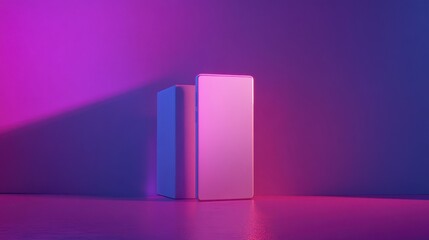 Modern Fridge with Gradient Light