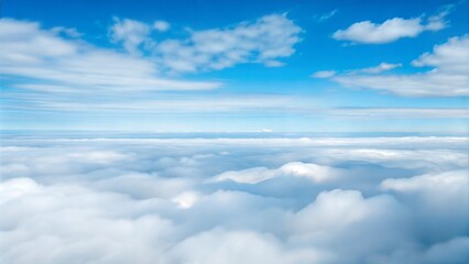 High up in the sky, high up in the clouds, Beautiful blue sky