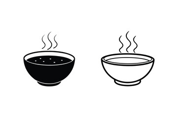 Hot Soup Bowls Icons Food, Culinary, Restaurant, Menu, Design