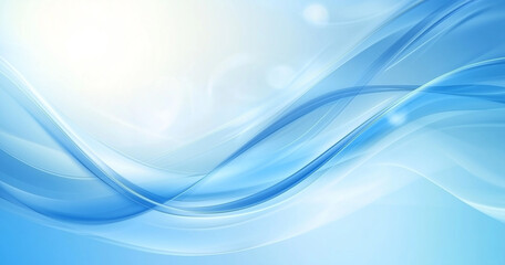 Blue Light Wave Abstract Corporate identity PowerPoint background, blue and white