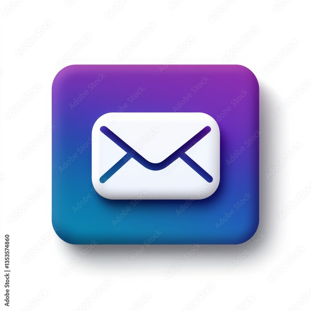 Poster Modern Email Icon with Gradient Background for Web and App Design, Communicating Online.