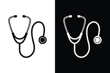 Stethoscope Vector Icon. Clean & Modern Diagnostic Symbol
