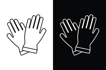Fototapeta premium Medical Gloves Symbol. Simple & Modern Vector Illustration
