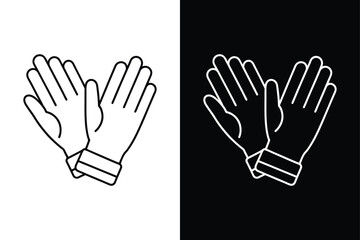 Protective Rubber Gloves Icon. Minimalist Vector Illustration