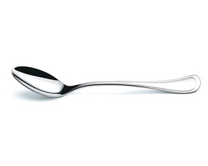 Polished Teaspoon for Isolated White Background.