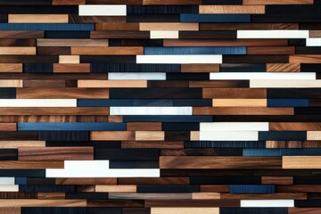 Wooden Blocks Form Colorful Mosaic Wall Art, Home Decor Inspiration.