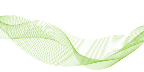 abstract green wave lines on a white background, green smoke motion abstract on white background for design, abstract background made form colorful lines.