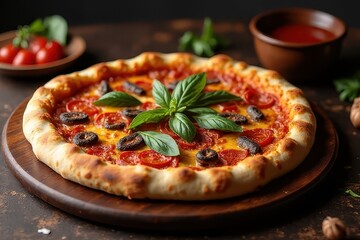 Deluxe Cheese Pizza Featuring Premium Ingredients