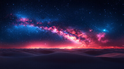 Fototapeta premium 砂漠と夜空