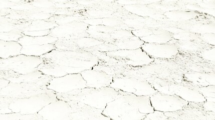 Fototapeta premium Cracked dry mud stretching across barren land, beige monochrome landscape surface and arid backdrop