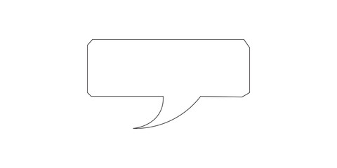 Naklejka premium Speech bubble, speech balloon, chat bubble line art vector icon for apps and websites eps 10