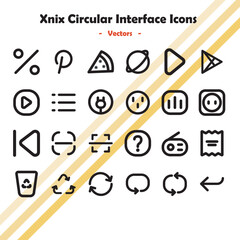 Xnix Circular Interface Icons Collection batch 17