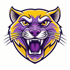 Obraz premium Lion and tiger head vector art presents a wild feline mascot illustration, suitable as a powerful animal logo or tattoo symbol, lion, tiger, head, vector, art, wild, feline, mascot, illustration