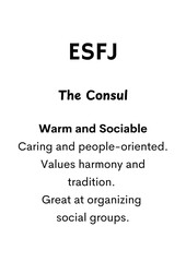 MBTI, ESFJ