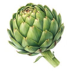 artichoke isolated on white
