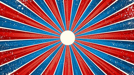 Fototapeta premium Red Blue Burst Background Design.