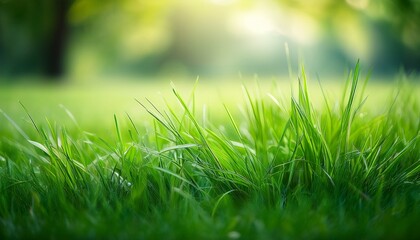 Obraz premium green grass in soft focus background