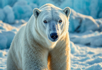 Closeup of Polar Bear in Arctic Ice | Wildlife Photography