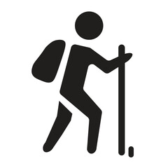 Hiking icon illustration isolated vector sign symbol - Vector