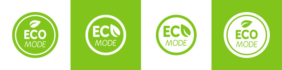 eco mode logo emblem icon sign design vector illustration